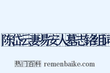 陈岱云妻易安人墓志铭组词是什么意思的图片